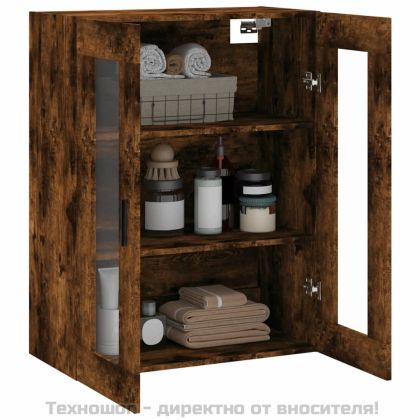 Стенен шкаф опушен дъб 69,5x34x90 см