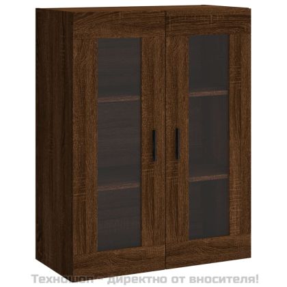 Стенен шкаф кафяв дъб 69,5x34x90 см