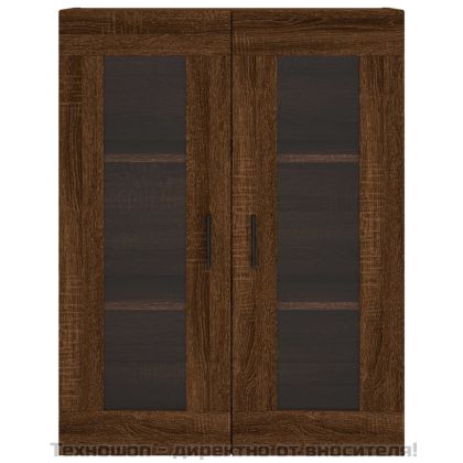 Стенен шкаф кафяв дъб 69,5x34x90 см
