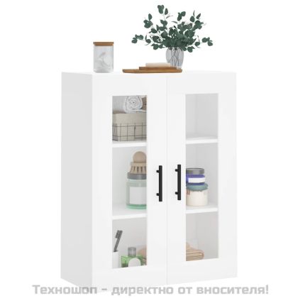 Стенен шкаф бял 69,5x34x90 см