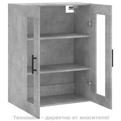 Стенен шкаф бетонно сив 69,5x34x90 см