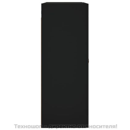 Стенен шкаф черен 69,5x34x90 см