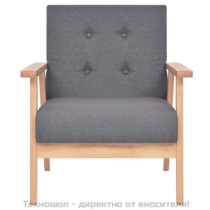 Кресло, тъмносиво, текстил