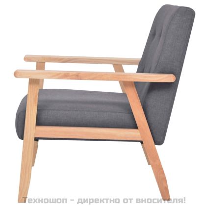 Кресло, тъмносиво, текстил