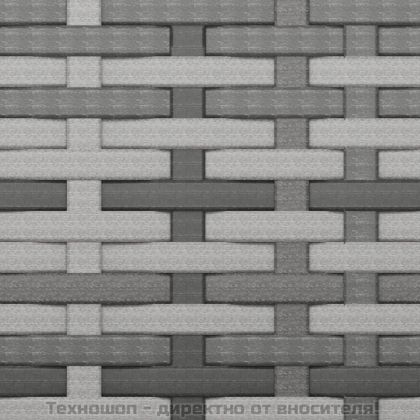 3-местен градински диван с възглавници, сив, полиратан