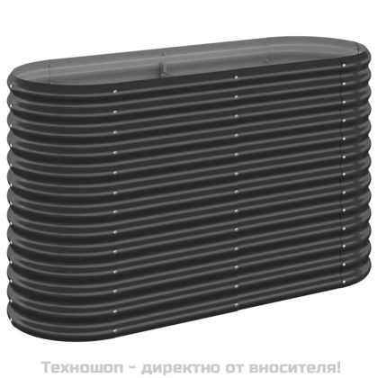 Градинска повдигната леха поцинкована стомана антрацит