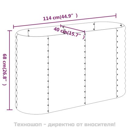 Градинска повдигната леха поцинкована стомана антрацит