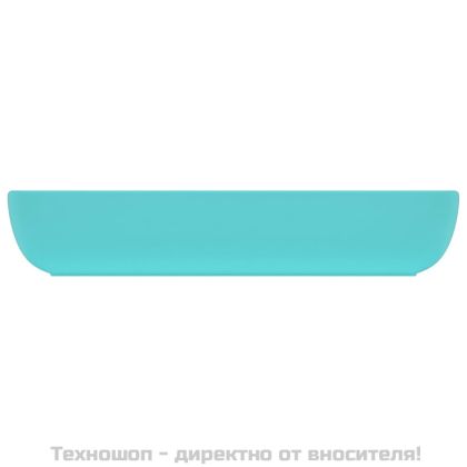 Луксозна правоъгълна мивка мат светлозелено 71x38 см керамика