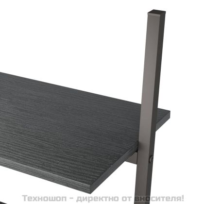 Етажерка стълба с 4 рафта черна 64x34x150,5 см