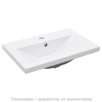Рамка за мивка за баня с вграден умивалник, бяла, желязна