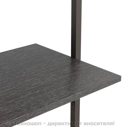 Етажерка стълба с 4 рафта черна 64x35x152,5 см