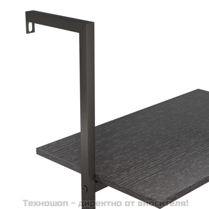 Етажерка стълба с 4 рафта черна 64x35x152,5 см