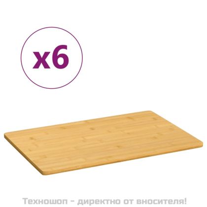 Дъски за сервиране 6 бр 35x23x0,8 см бамбук