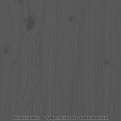 Градински комплект с възглавници, 5 части, сив, дърво масив