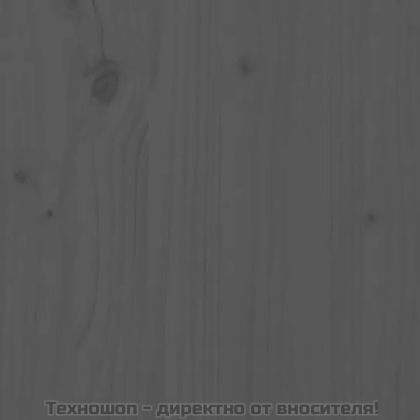 Градински комплект с възглавници, 5 части, сив, дърво масив