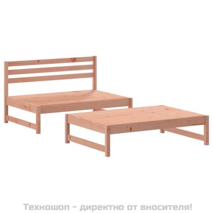 Градински комплект с възглавници, 2 части, дугласко дърво масив