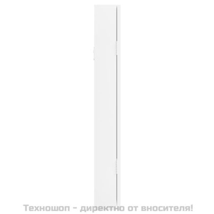 Огледален шкаф за бижута, стенен монтаж, бял, 30x8,5x67 см