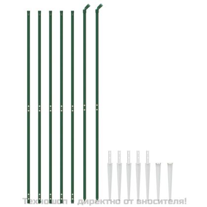 Плетена оградна мрежа с шипове, зелена, 1,8x10 м