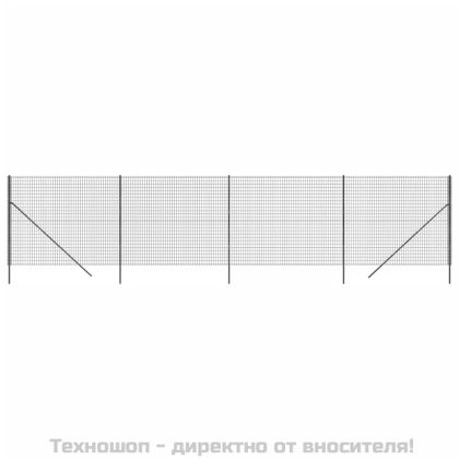 Ограда от телена мрежа антрацит 1,4x10 м поцинкована стомана