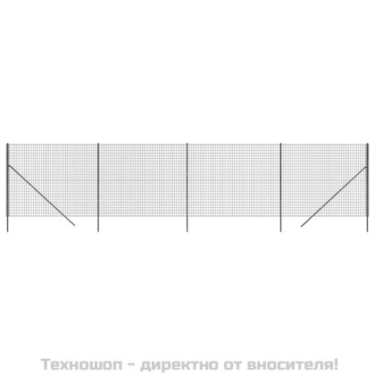 Ограда от телена мрежа антрацит 1,6x10 м поцинкована стомана