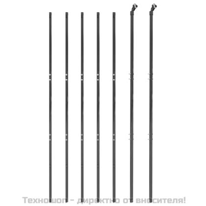 Ограда от телена мрежа антрацит 1,6x10 м поцинкована стомана