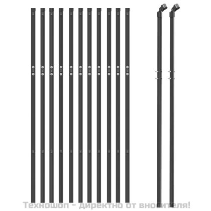 Ограда от телена мрежа антрацит 0,8x25 м поцинкована стомана