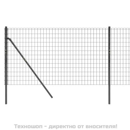 Ограда от телена мрежа антрацит 0,8x25 м поцинкована стомана