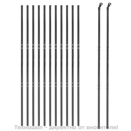 Ограда от телена мрежа антрацит 1,8x25 м поцинкована стомана