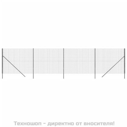Ограда от телена мрежа антрацит 1,6x10 м поцинкована стомана