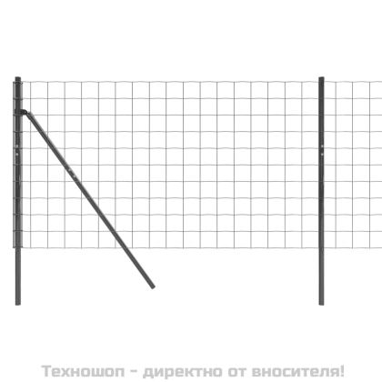 Ограда от телена мрежа антрацит 0,8x25 м поцинкована стомана