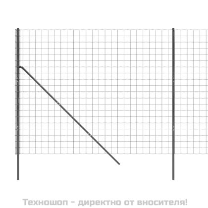 Ограда от телена мрежа антрацит 1,4x25 м поцинкована стомана