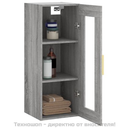 Стенен шкаф сив сонома 34,5x34x90 см