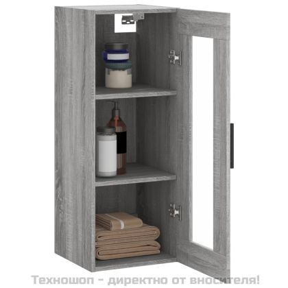 Стенен шкаф сив сонома 34,5x34x90 см