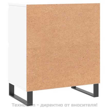 Сайдборд, бял, 60x35x70 см, инженерно дърво