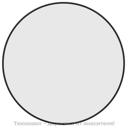 Стенно огледало черно Ø 50 см кръгло