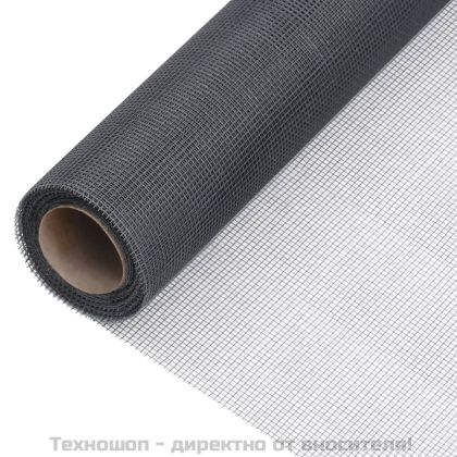 Мрежа против насекоми, фибростъкло, 100x500 см, сива