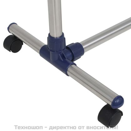 Регулируема стойка за дрехи, стомана, 165x44x150 см, сребриста