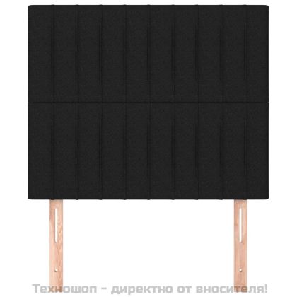 Табла за легло, черна, 80x5x118/128 см, плат