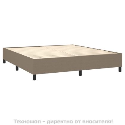 Рамка за легло с пружини, таупе, 180x200 см плат