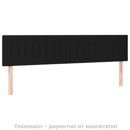 Табла за легло, черна, 160x5x78/88 см, плат