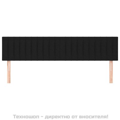 Табла за легло, черна, 160x5x78/88 см, плат