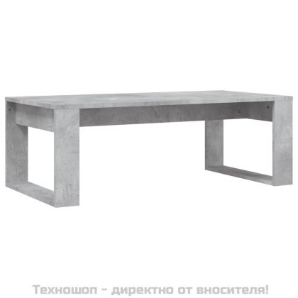 Кафе маса, бетонно сива, 102x50x35 см, инженерно дърво