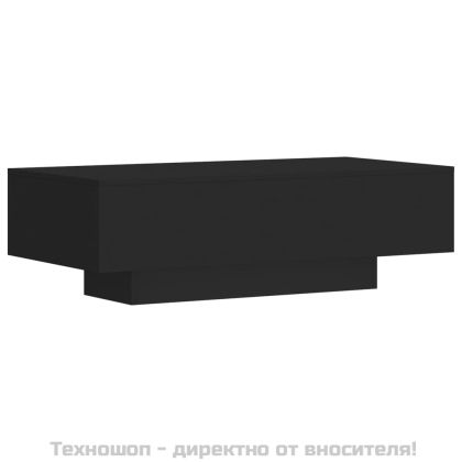 Кафе маса, черна, 100x49,5x31 см, инженерно дърво
