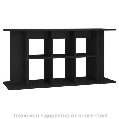 Поставка за аквариум, черна, 120x40x60 см, инженерно дърво