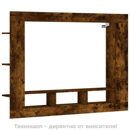 ТВ шкаф, опушен дъб, 152x22x113 см, инженерно дърво