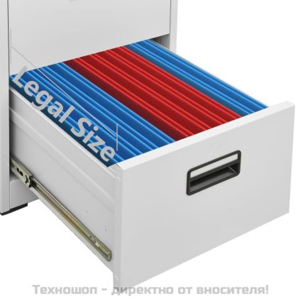 Шкаф за папки, сив, 46x62x102,5 cм, стомана