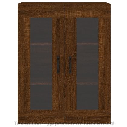 Стенни шкафове, 2 бр, кафяв дъб, инженерно дърво