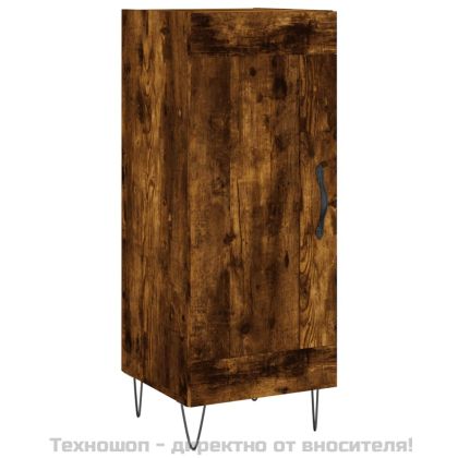 Сайдборд, опушен дъб, 34,5x34x90 см, инженерно дърво