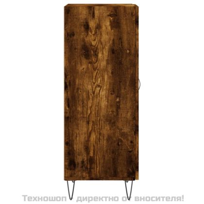 Сайдборд, опушен дъб, 34,5x34x90 см, инженерно дърво