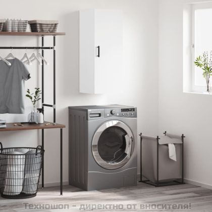 Стенен шкаф бял 34,5x34x90 см